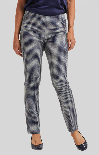 Brussels Metallic Check Annie Pull On Pant- FINAL SALE