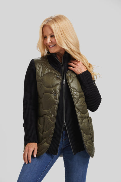 Quilted Go To's Quilted Knit Combo Jacket- FINAL SALE