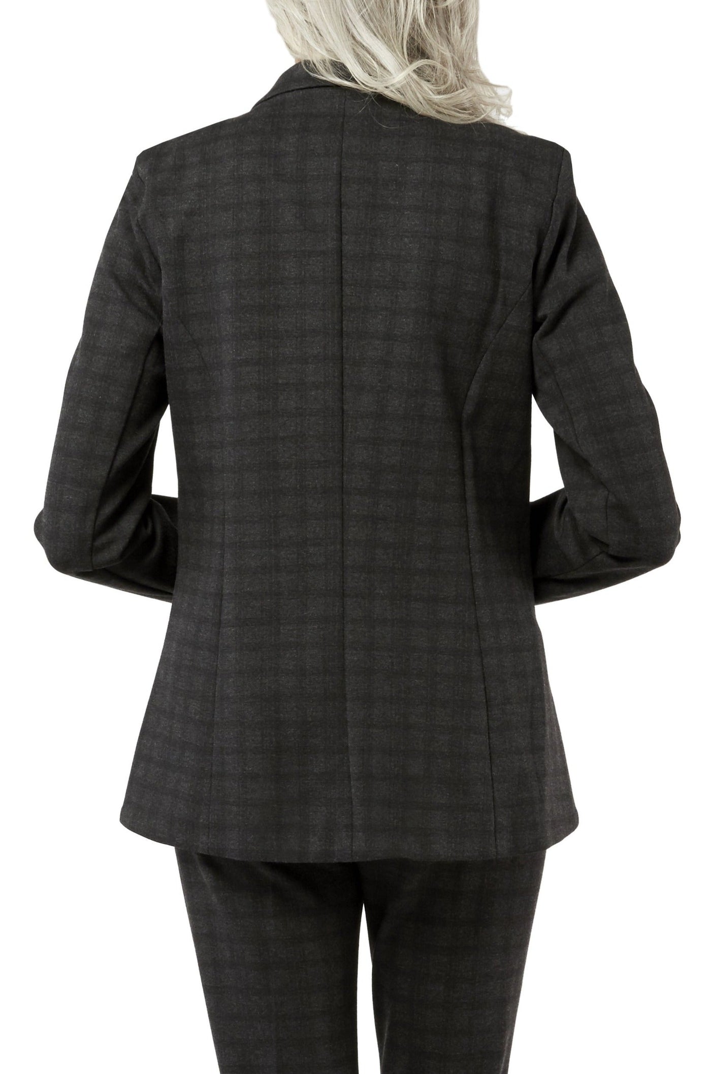 Dalton Jacket - Charcoal Plaid - Print Knit: FINAL SALE