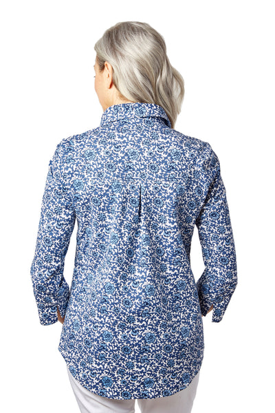 Ruth Shirt Jacket - Printed Stretch: FINAL SALE