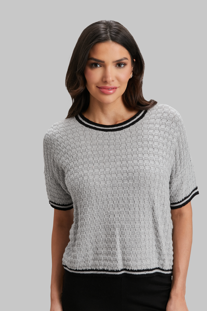 Crochet Detail Relaxed Crew - FINAL SALE