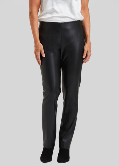 Annie Pull On Pant - Faux Leather