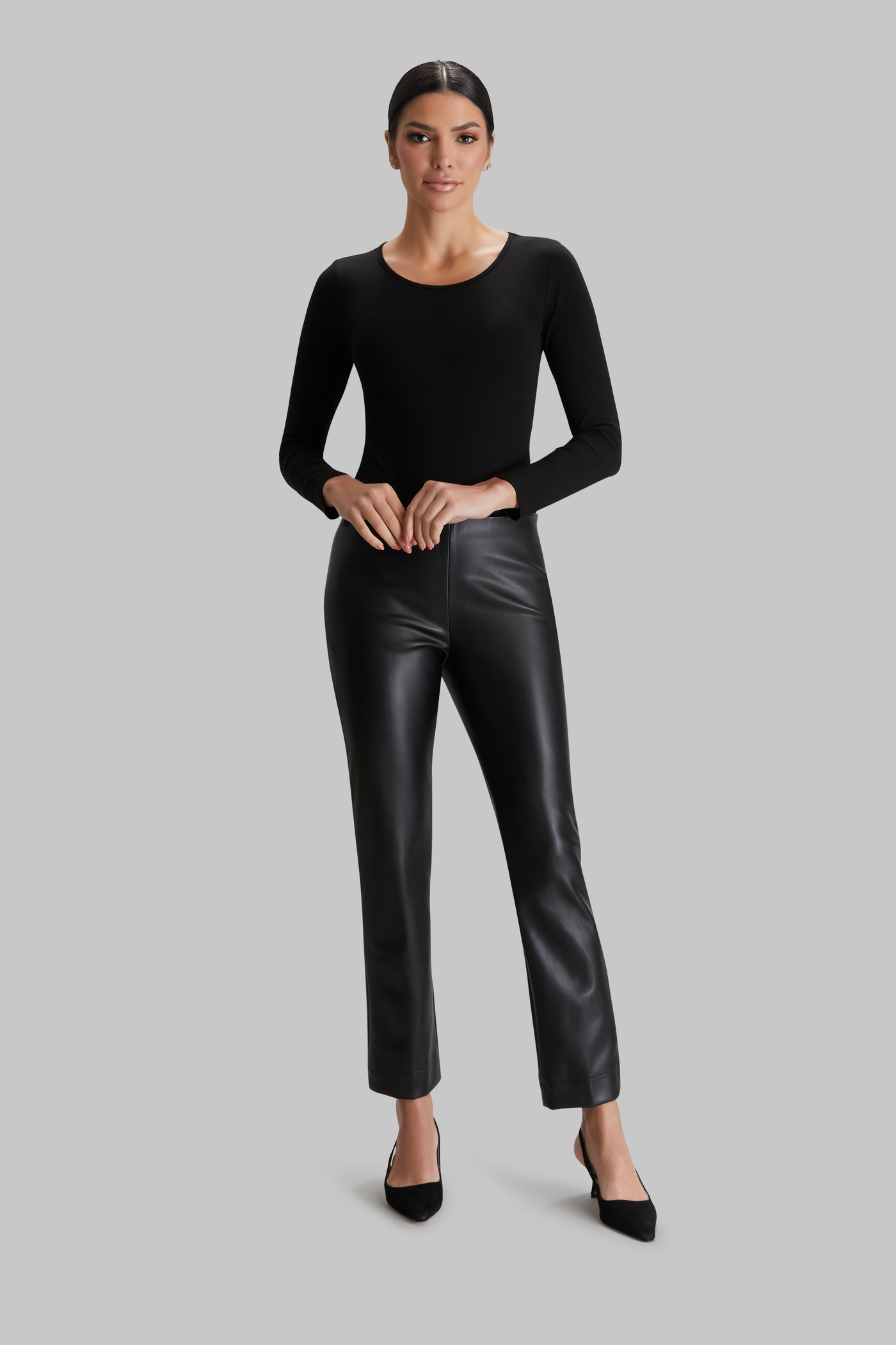 Annie Pull On Pant - Faux Leather