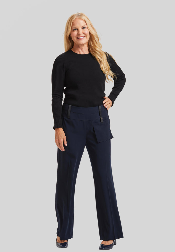 Emily Grosgrain Pocket Pant - Journey Stretch- FINAL SALE