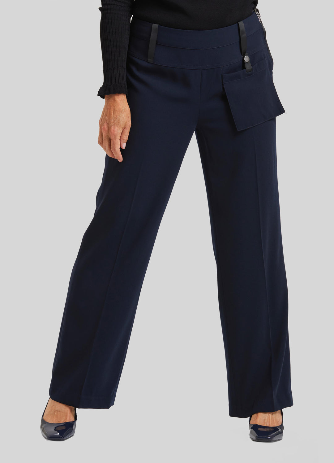 Emily Grosgrain Pocket Pant - Journey Stretch- FINAL SALE