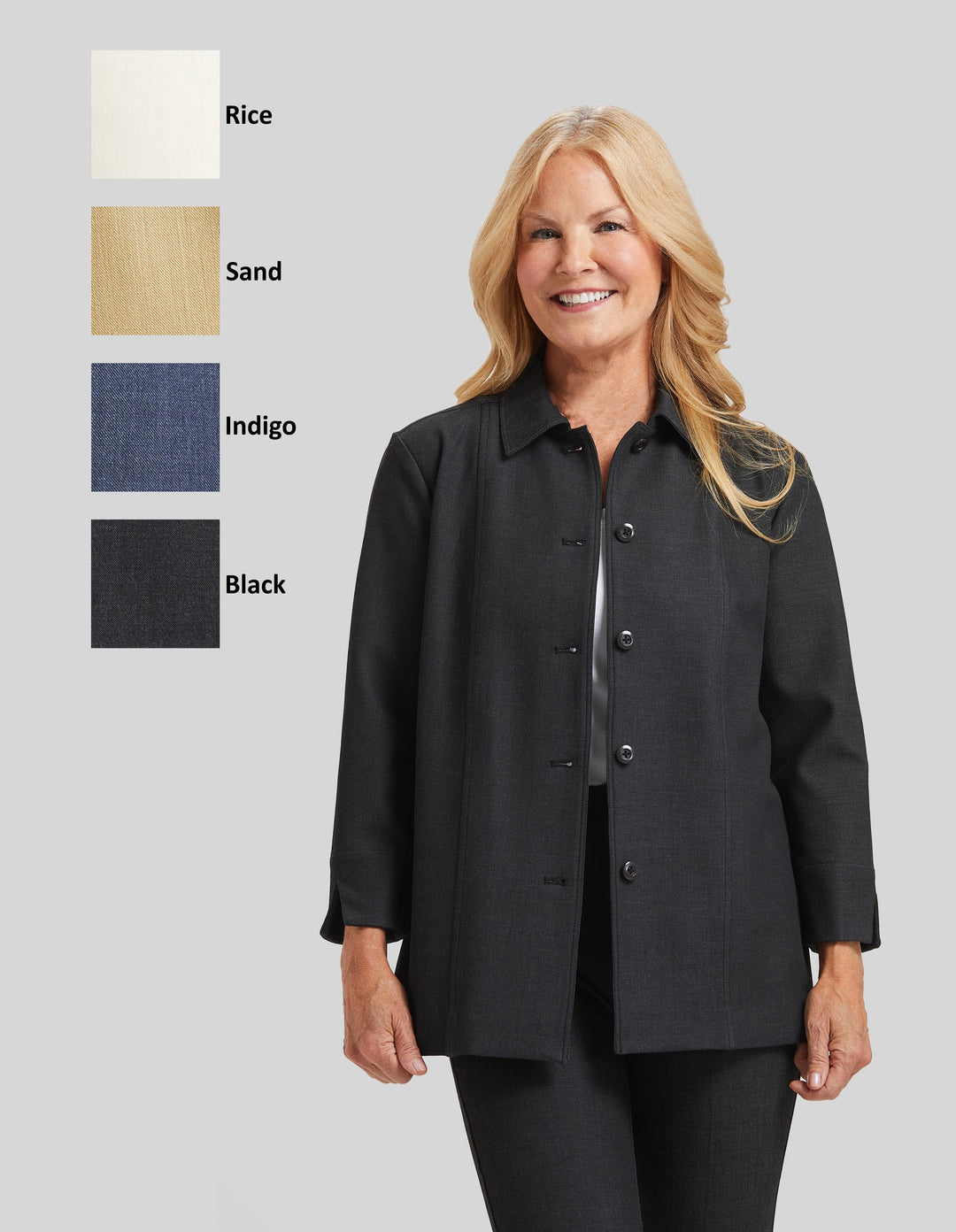 Kate Shirt Jacket- Iconic Twill-FINAL SALE