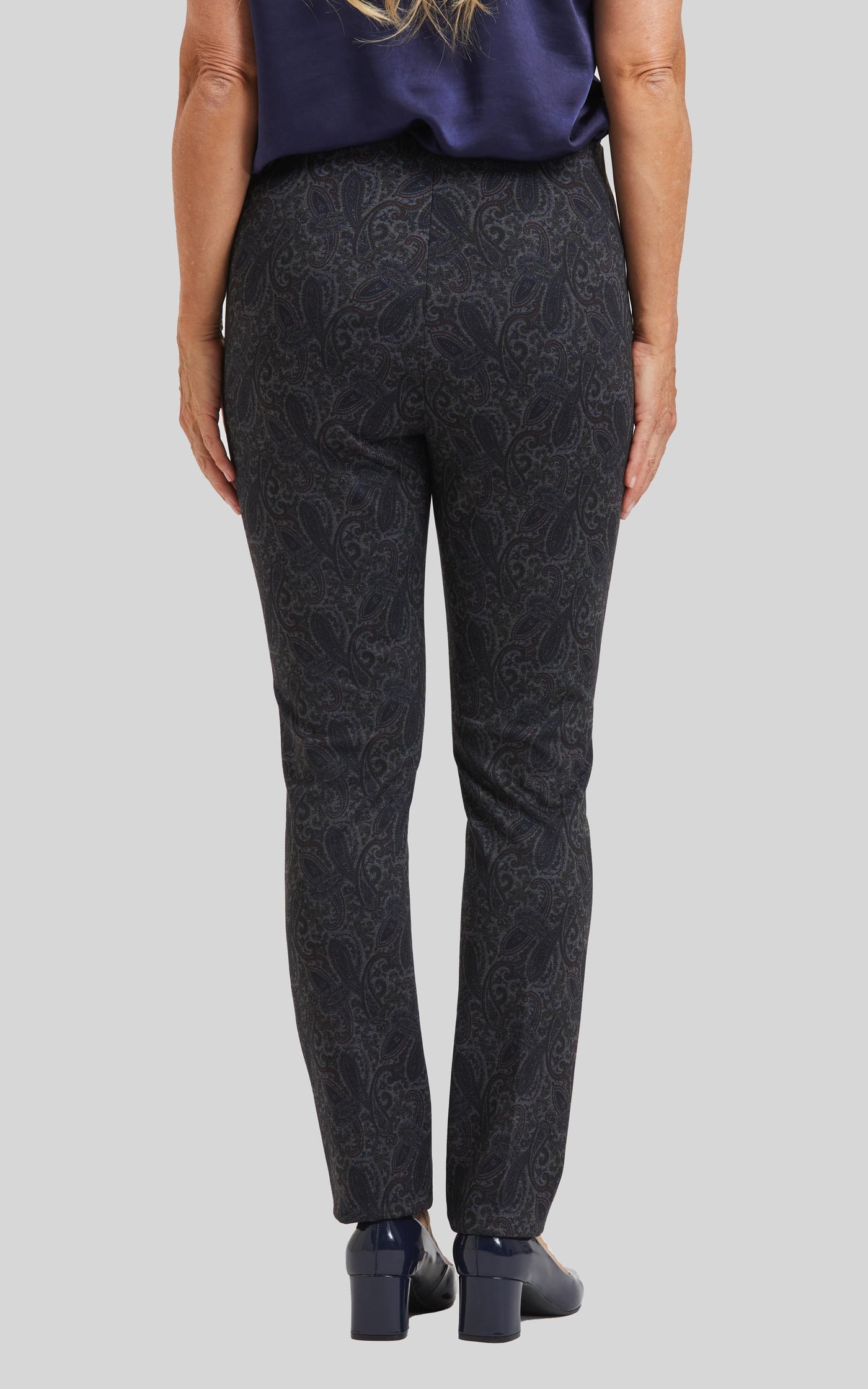 Amsterdam Paisley Emma Slim Pull On Pant