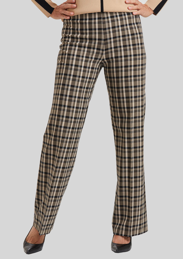 Munich Plaid Jules Clean Pull On Pant- FINAL SALE