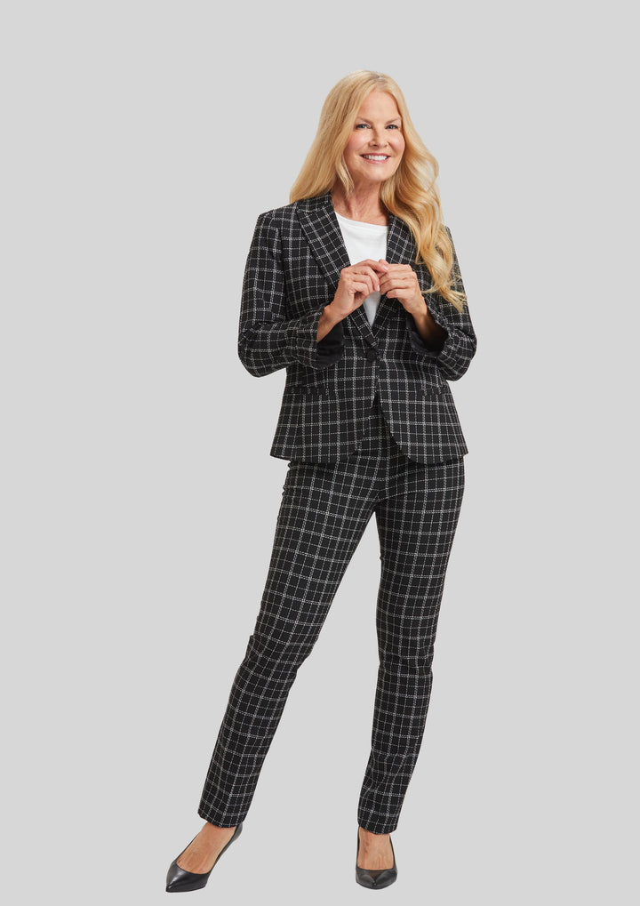 Copenhagen Windowpane Gia Blazer Ruffle Sleeve- FINAL SALE