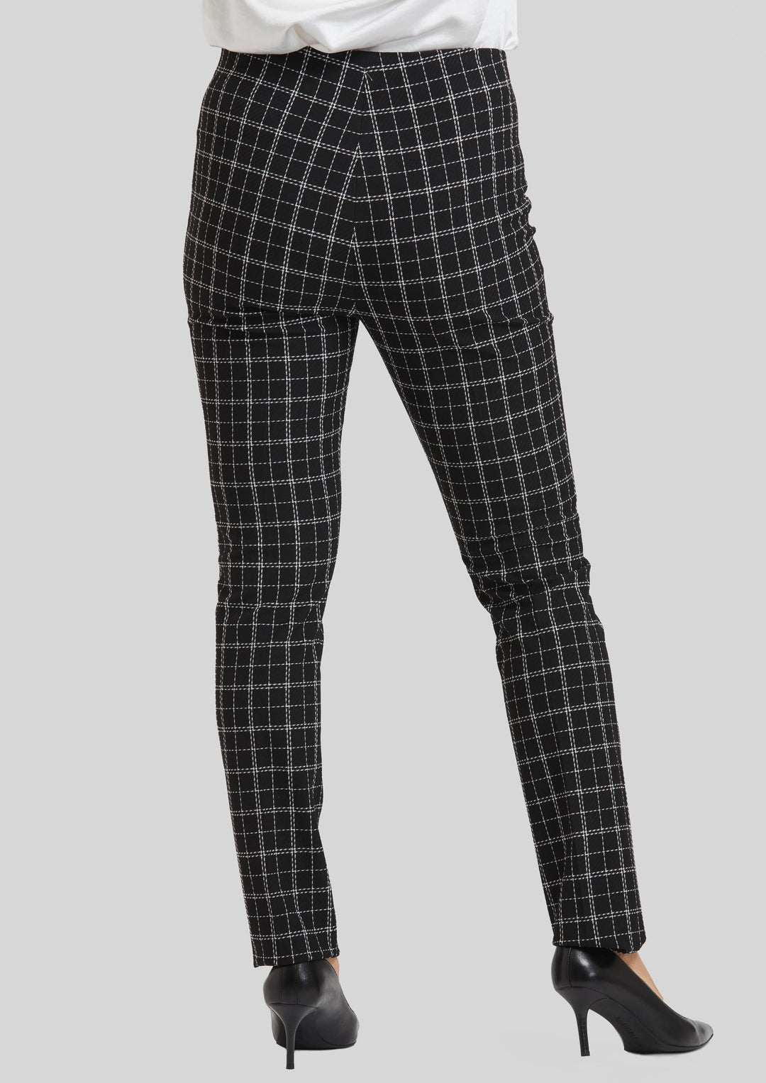 Copenhagen Windowpane Emma Slim Pull On Pant- FINAL SALE