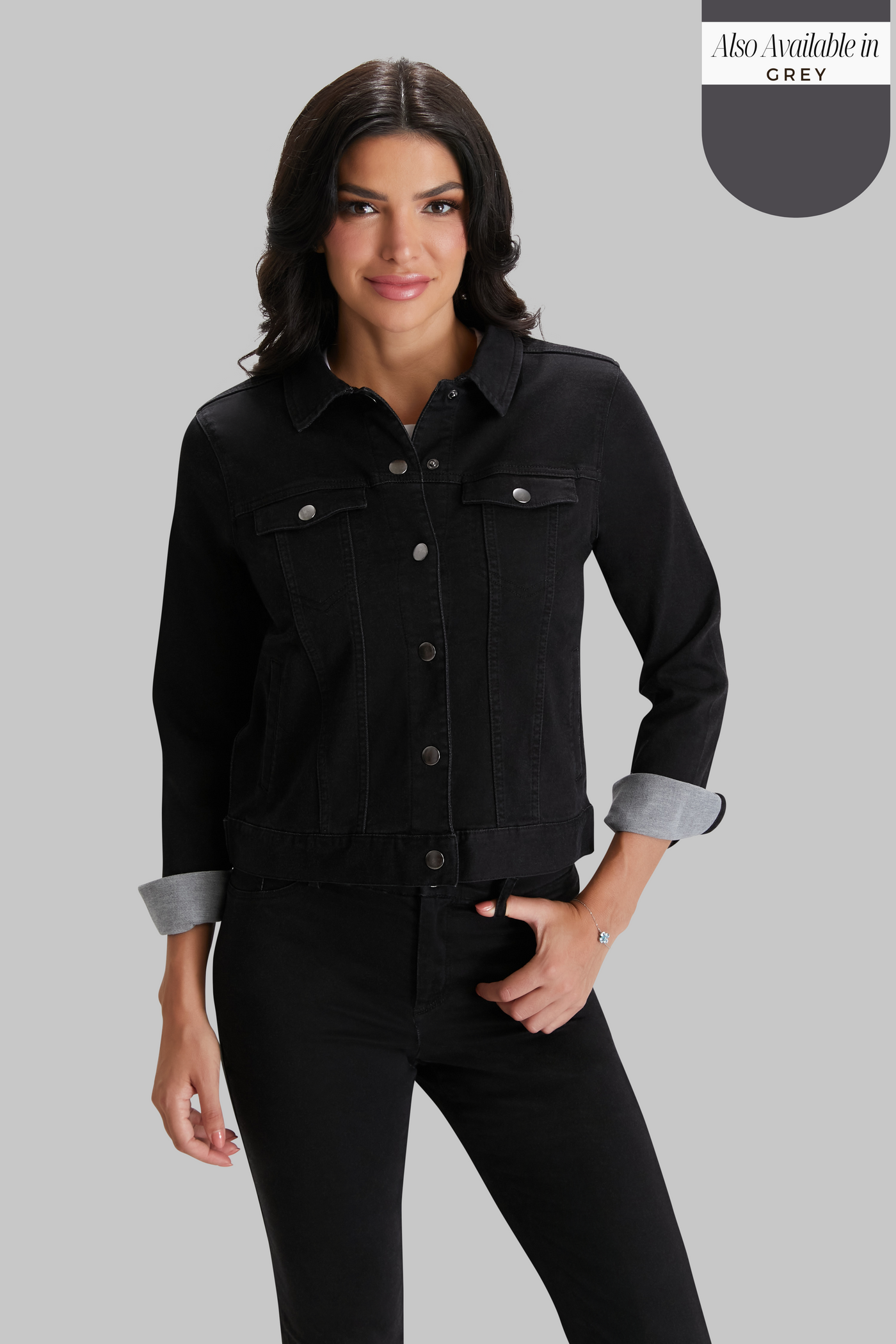 Knit Denim Ruby Jean Jacket - Main Image