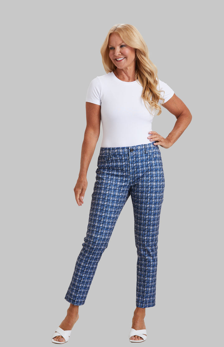 Royal Check Hayes Slim Crop Jean