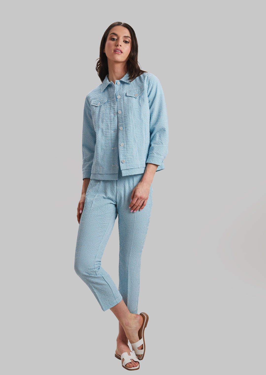 Ibiza Check Sofia Jean Jacket - FINAL SALE