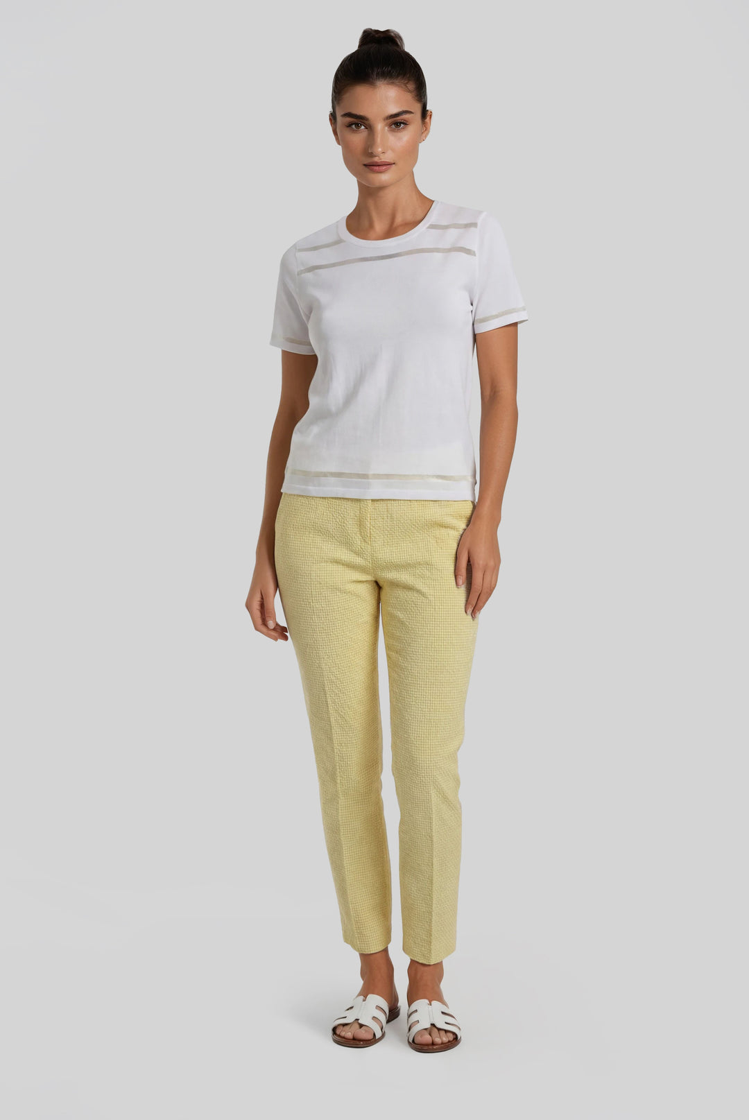 Joey Pull on Crop Jean 26.5" Ibiza Check XS / Corn