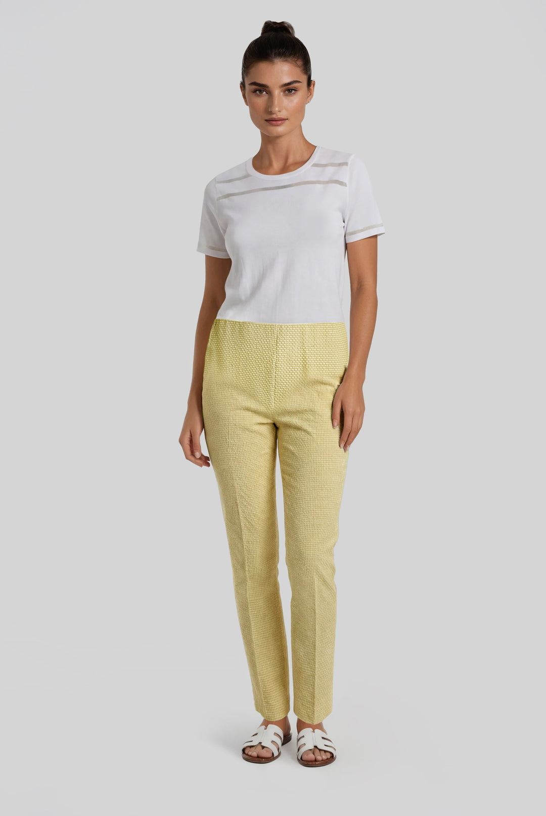Annie 29" Pull on Pant Ibiza Check XS / Corn