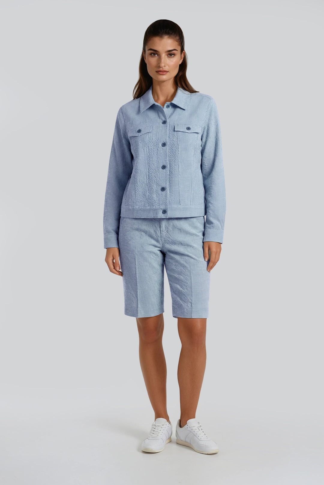 Roxy 3/4 Sleeve Jean Jacket Ibiza Check XS / Corn