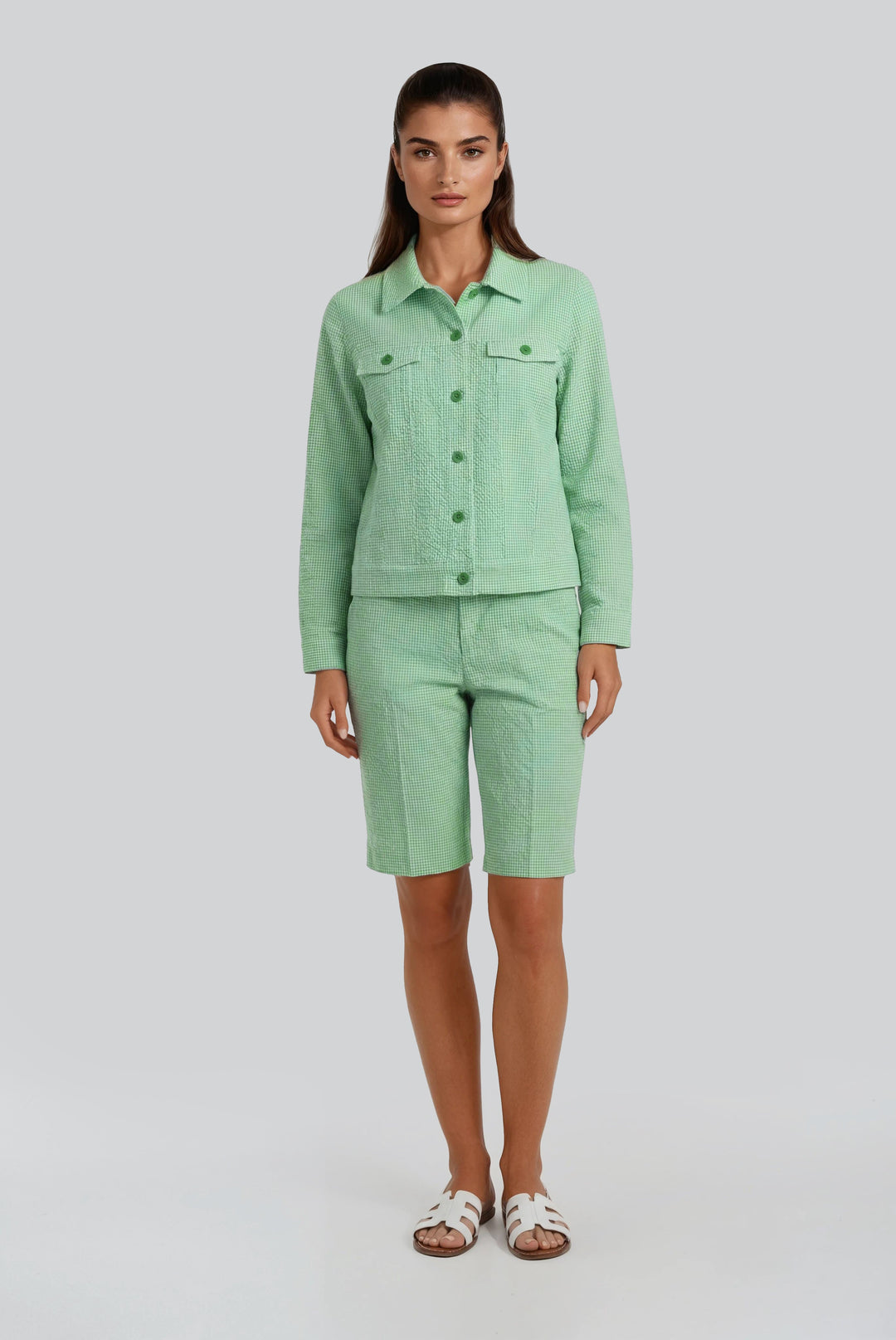Roxy 3/4 Sleeve Jean Jacket Ibiza Check XS / Corn