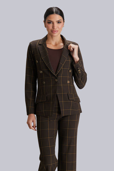 Espresso Windowpane Steely Jacket