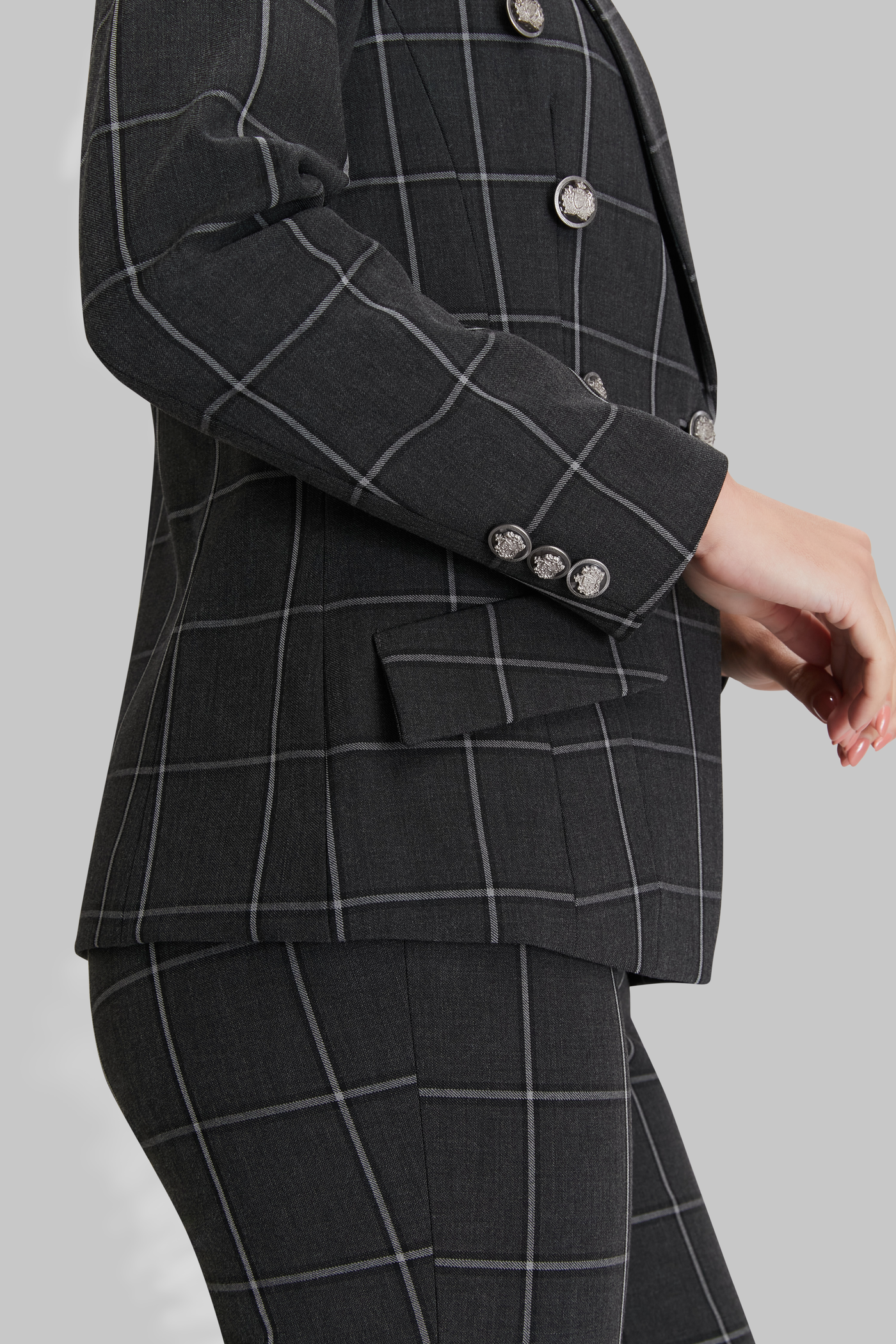 Graphite Windowpane Steely Jacket - FINAL SALE