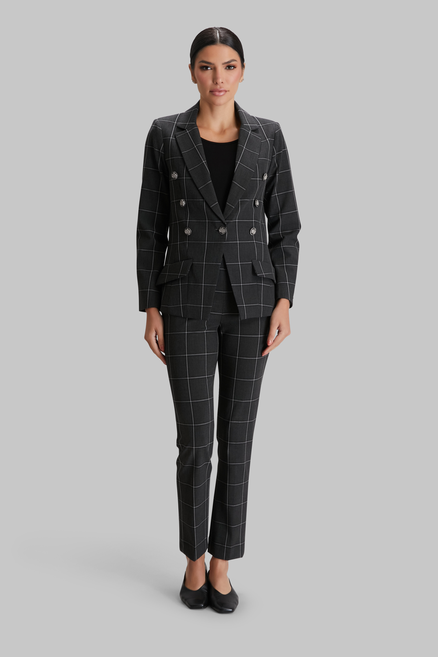 Graphite Windowpane Steely Jacket