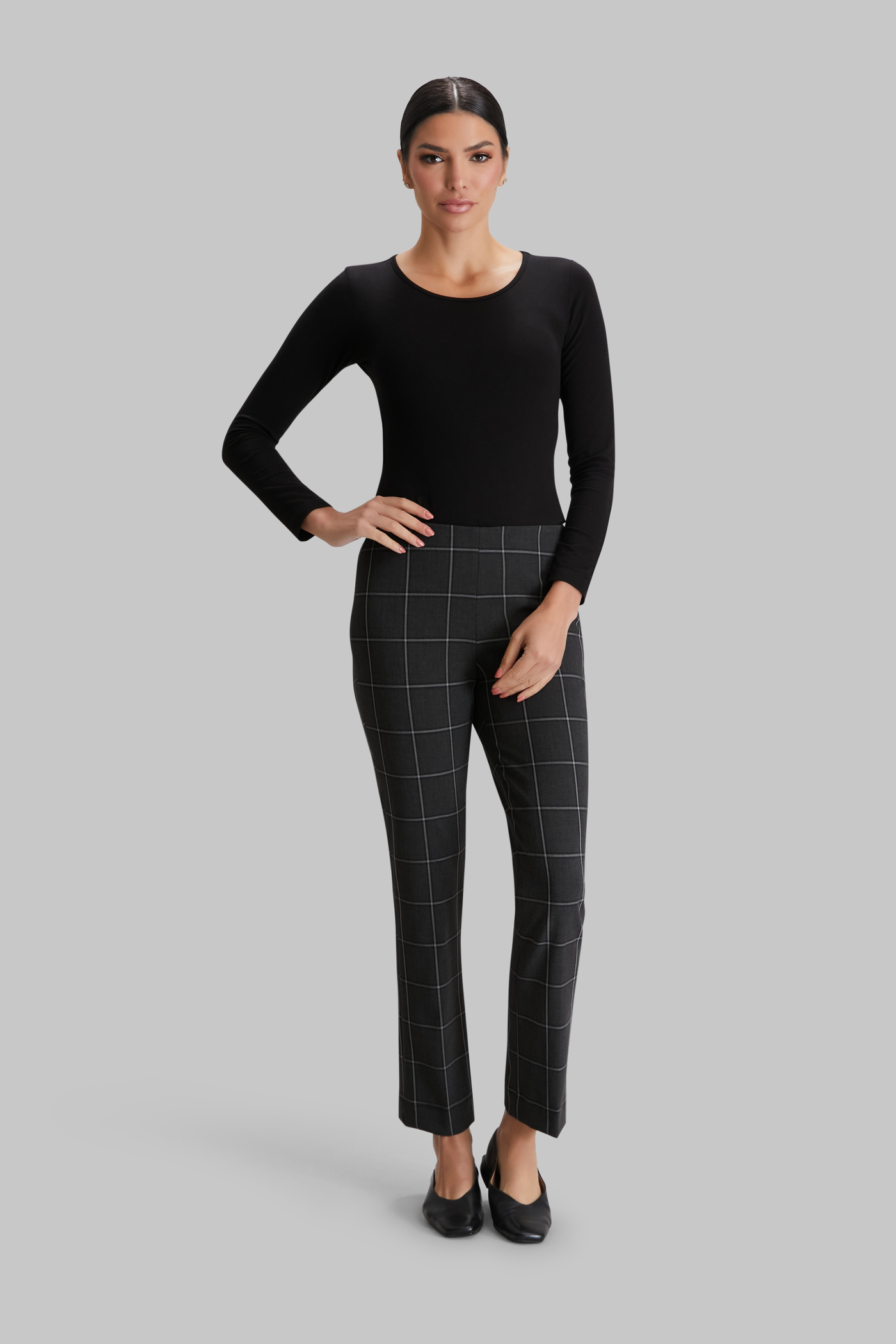 Graphite Windowpane Annie Pant