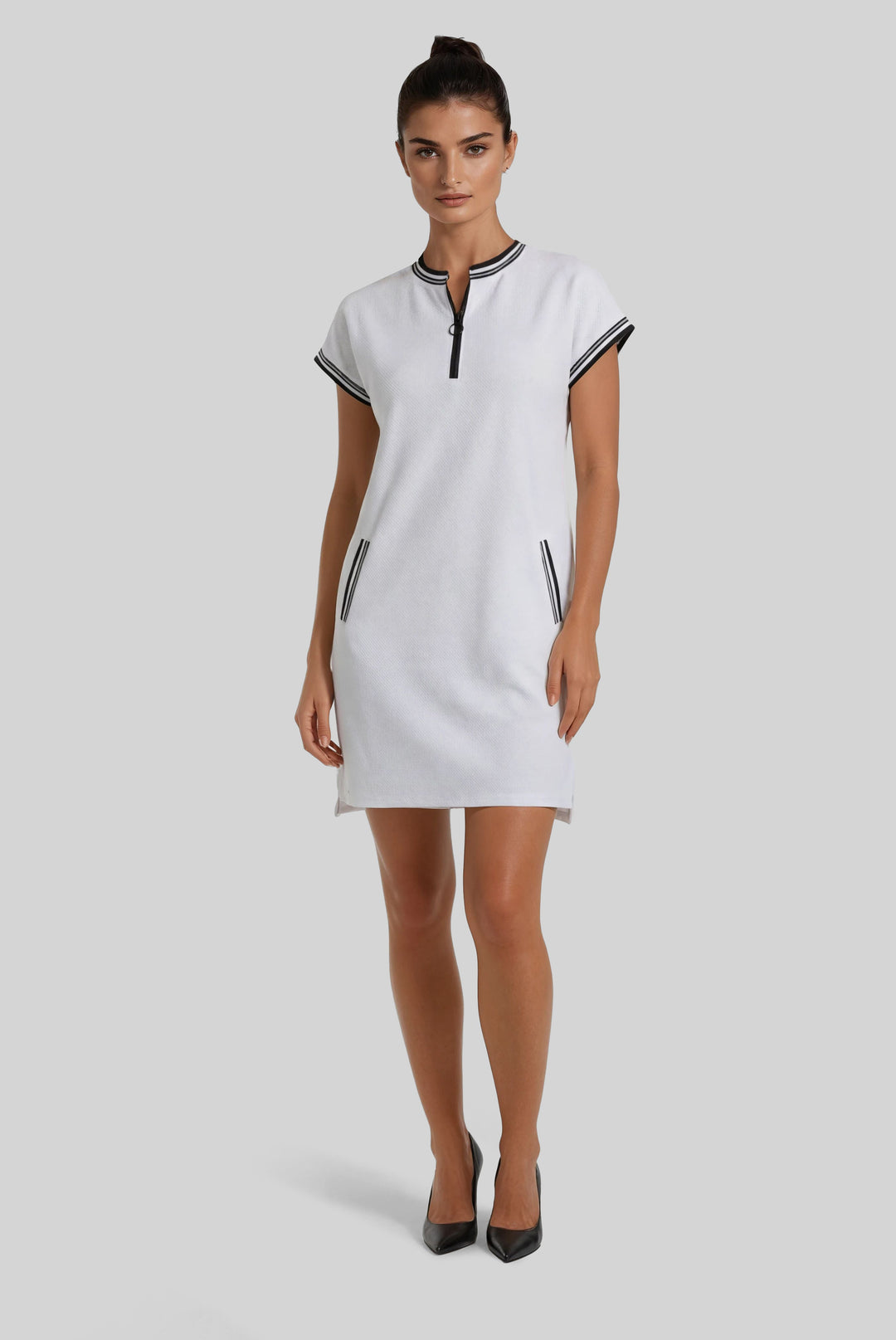 Quinn Zip Dress Praise Pique XS / Navy