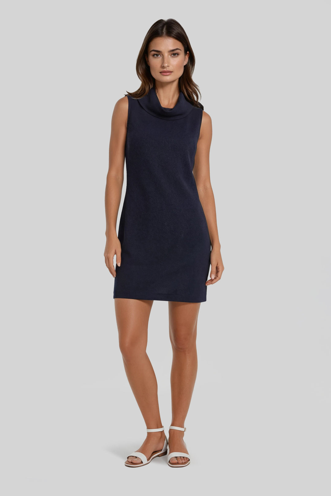 Kaia Cowl Neck Dress Praise Pique XS / Navy
