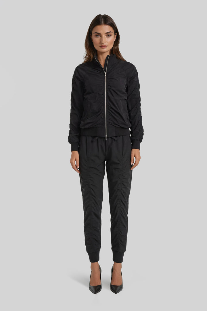 Dani Ruched Bomber Jacket Glory Stretch XS / Black