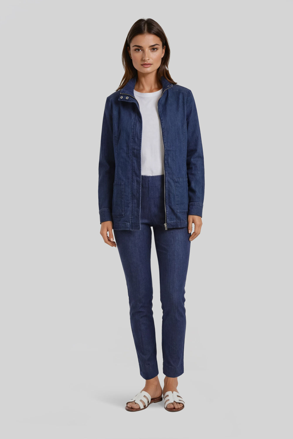 Brody Zip Pocket Jacket Wander Weave XS / Chambray