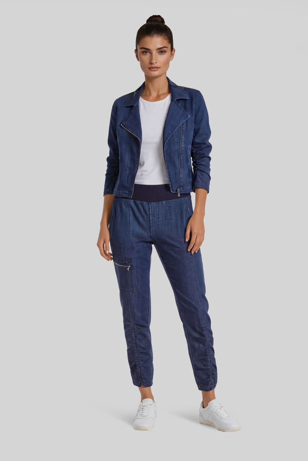 Skye Moto Jacket Wander Weave XS / Chambray