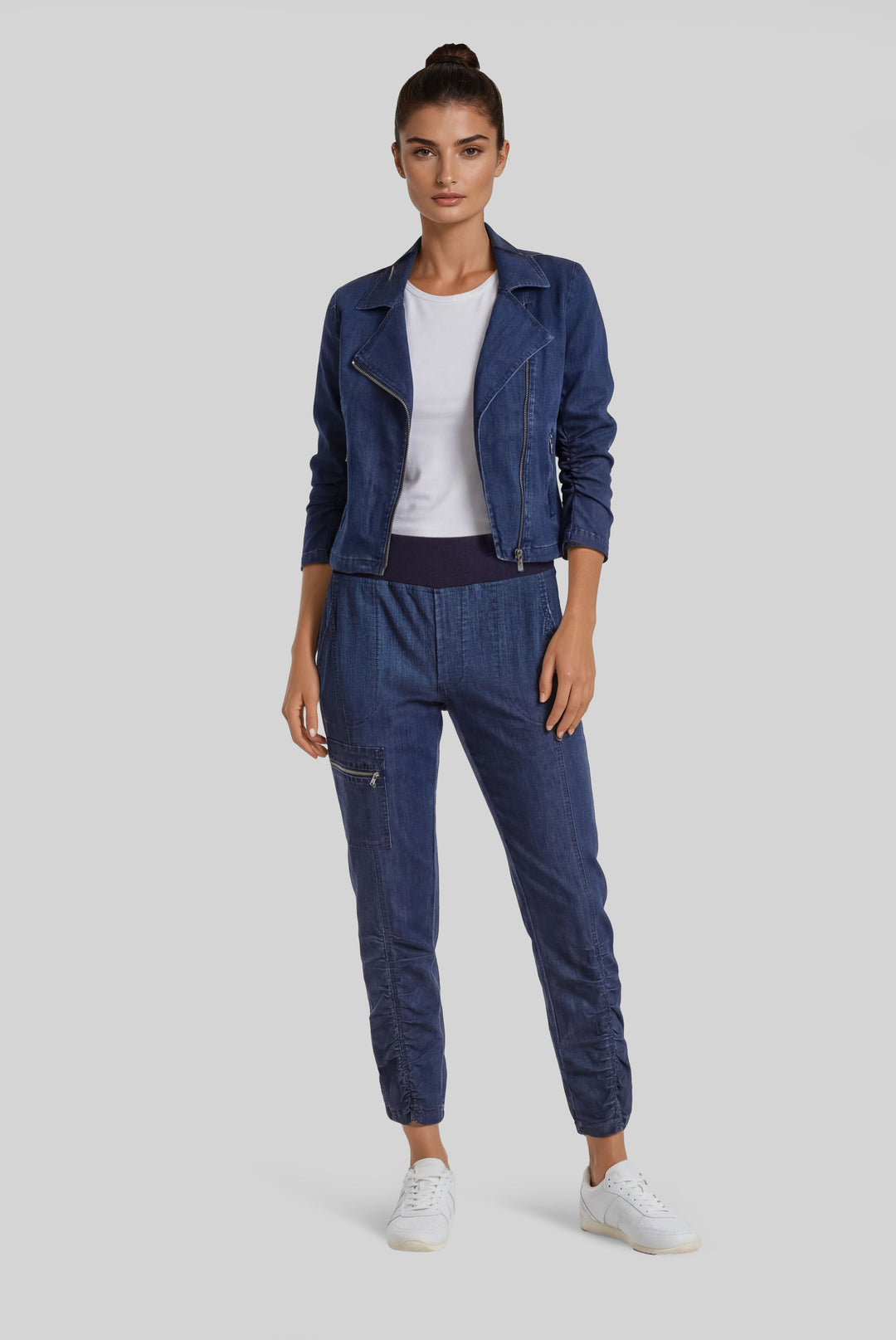 Skye Moto Jacket Wander Weave XS / Chambray