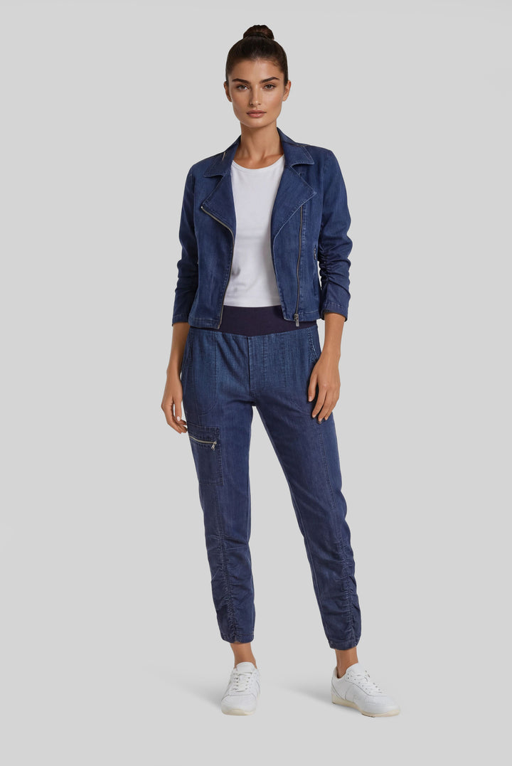 Skye Moto Jacket Wander Weave XS / Chambray