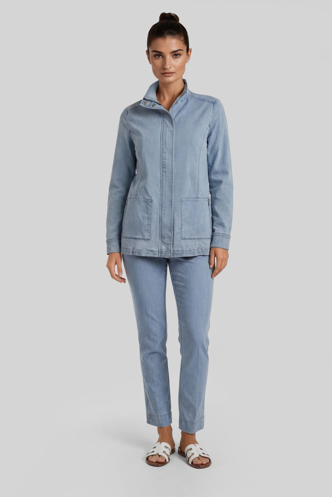 Brody Zip Pocket Jacket Wander Weave XS / Chambray