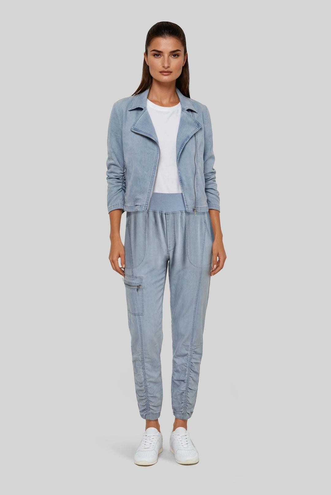 Skye Moto Jacket Wander Weave XS / Chambray