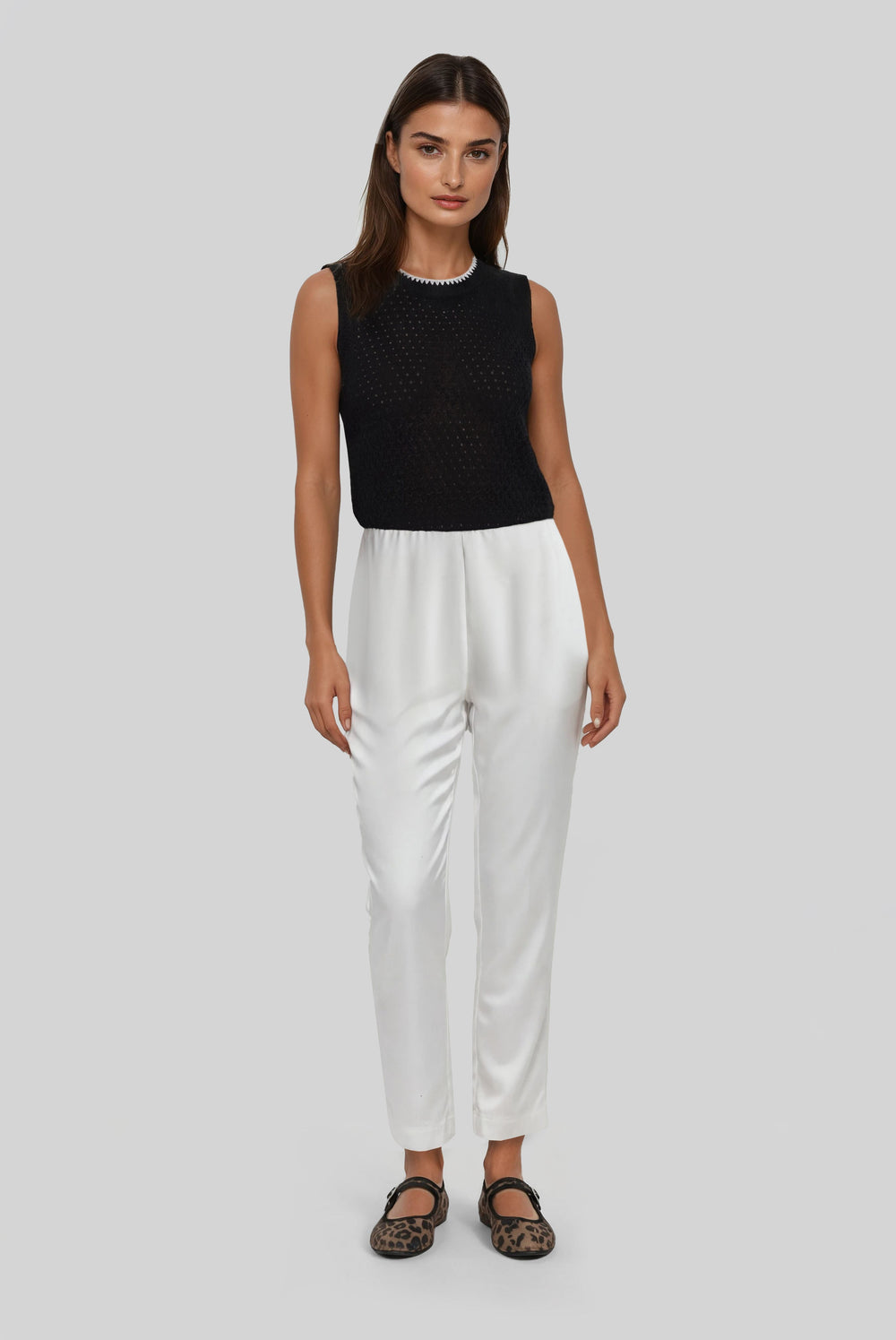Annie 29" Pull On Pant Whisper Satin XS / Pearl