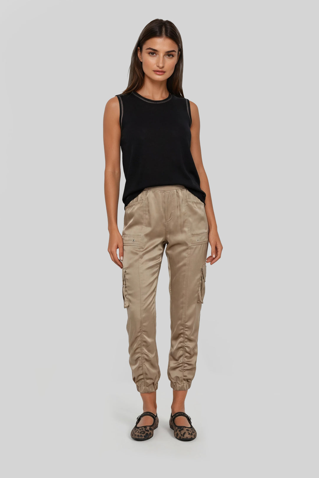 Britt Cargo Pant Whisper Satin XS / Pearl