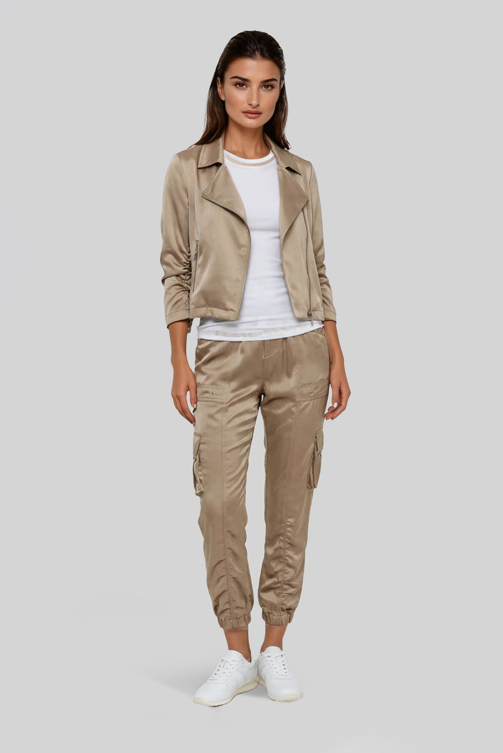 Skye Moto Jacket Whisper Satin XS / Pearl