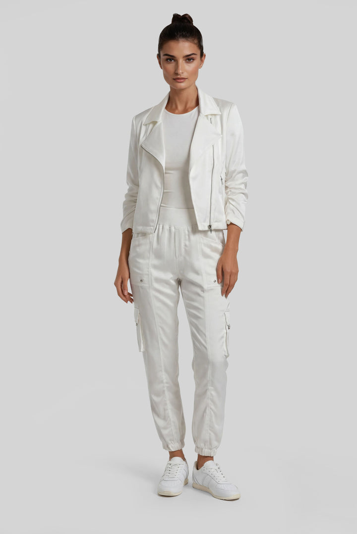 Skye Moto Jacket Whisper Satin XS / Pearl