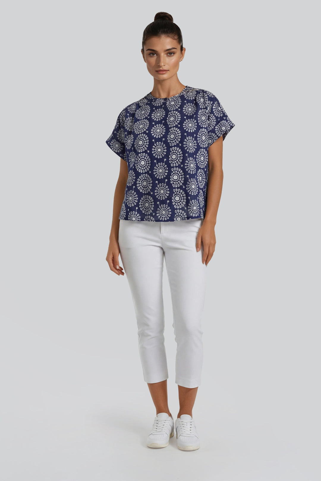 Liza S/S Top Coastal Embroidery XS / Coastal Embroidery
