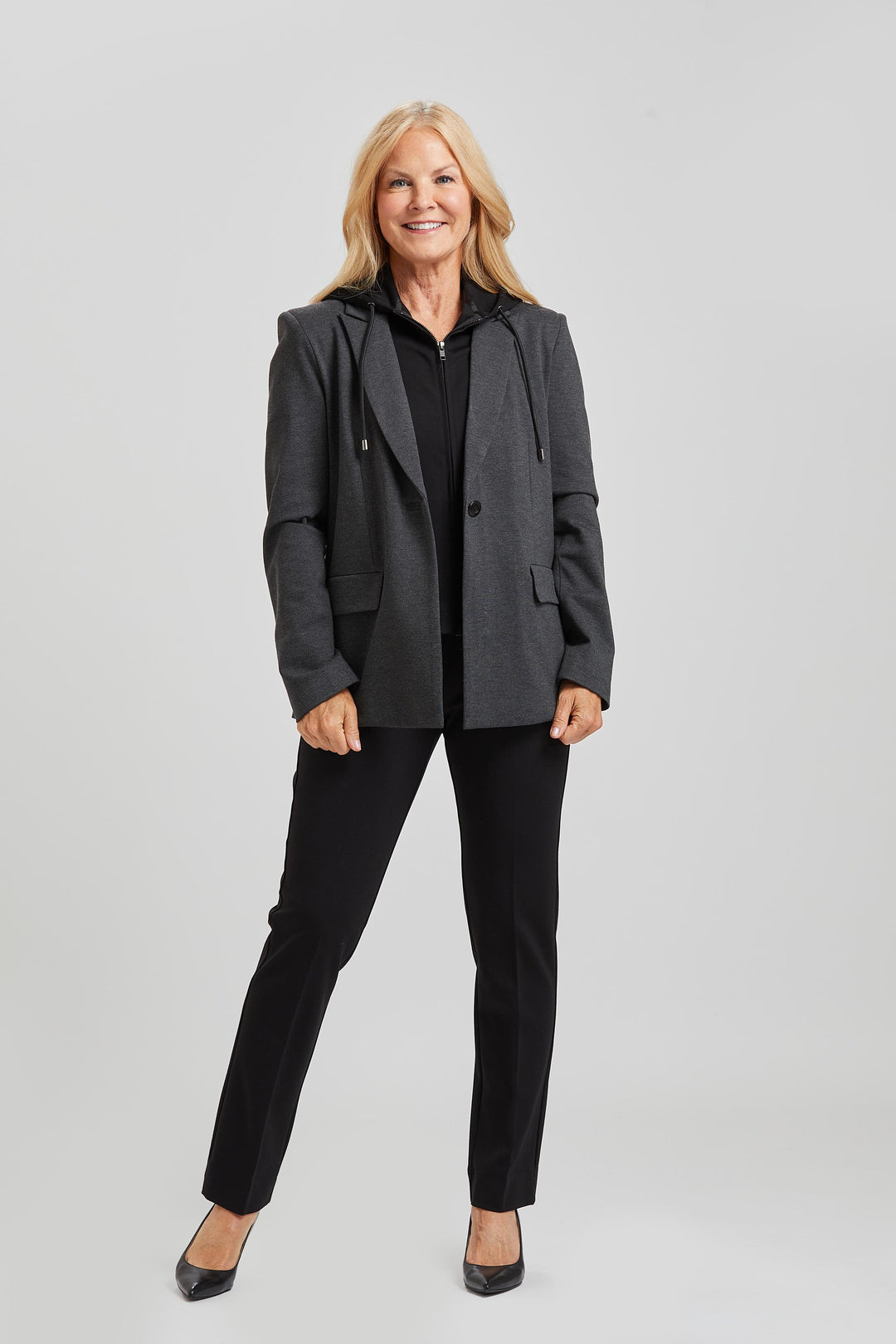 Ari Detachable Hood Jacket - Paramount Knit
