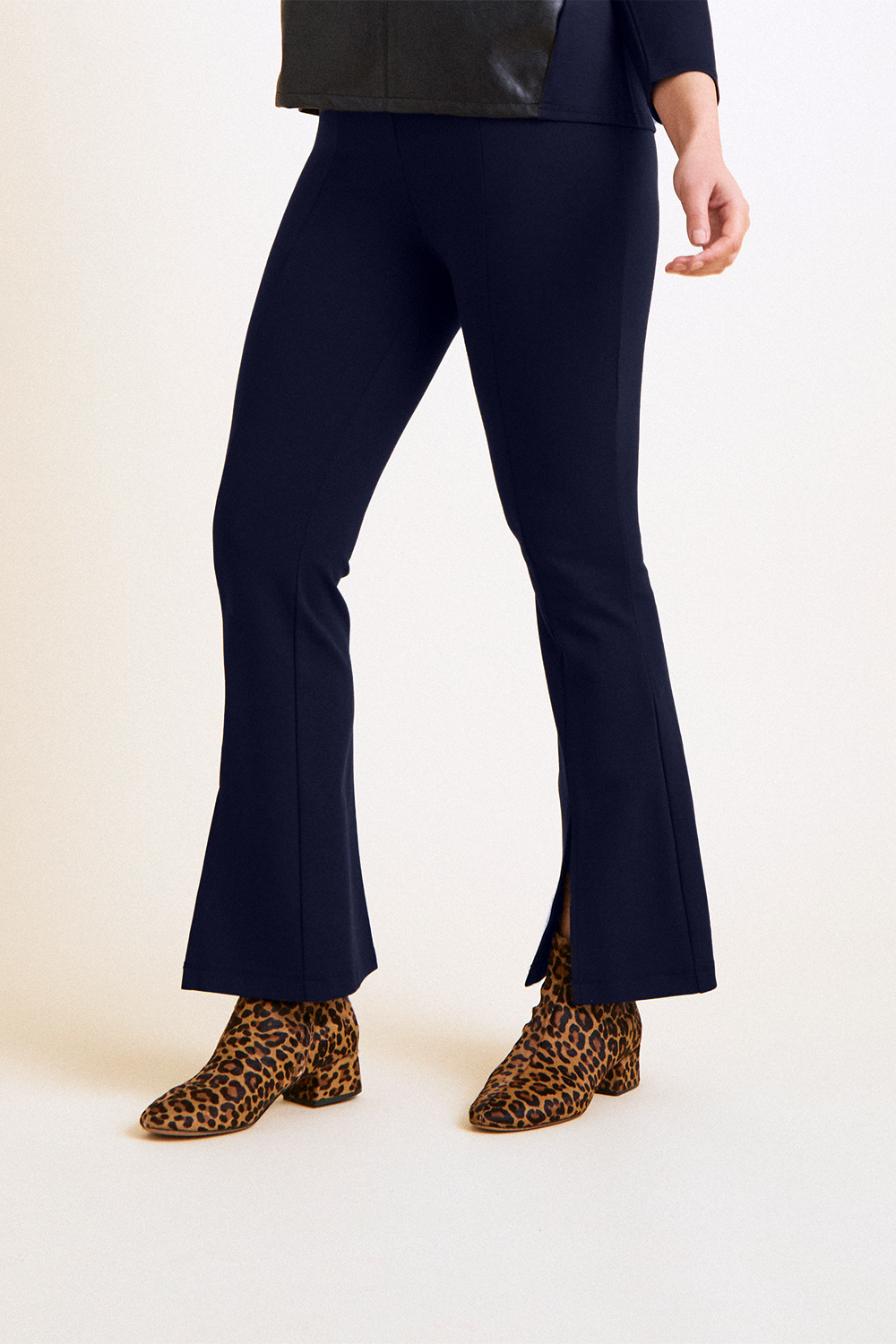 Perry Super Slim Seamed Slit Pant - Paramount Knit