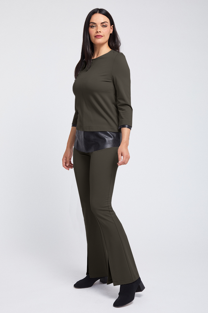 Perry Super Slim Seamed Slit Pant - Paramount Knit: FINAL SALE COLORS
