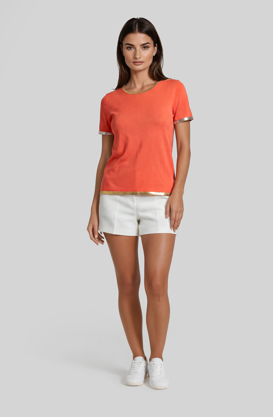Moon Over Miami Short Sleeve Crew with Foil Accent