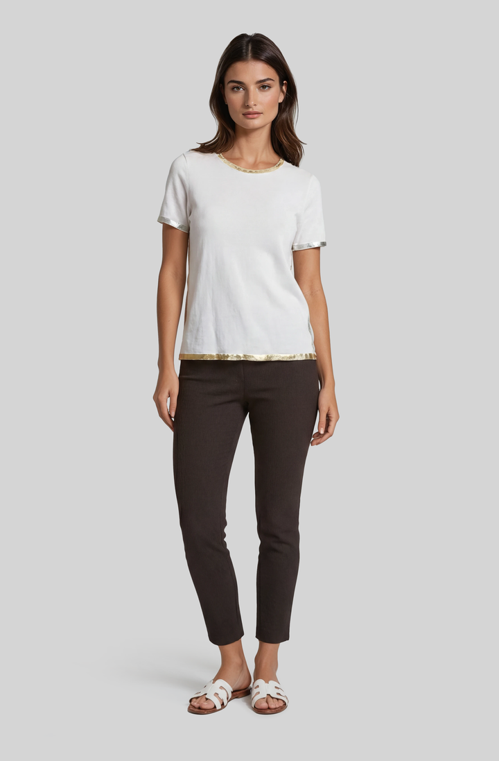 Moon Over Miami Short Sleeve Crew with Foil Accent