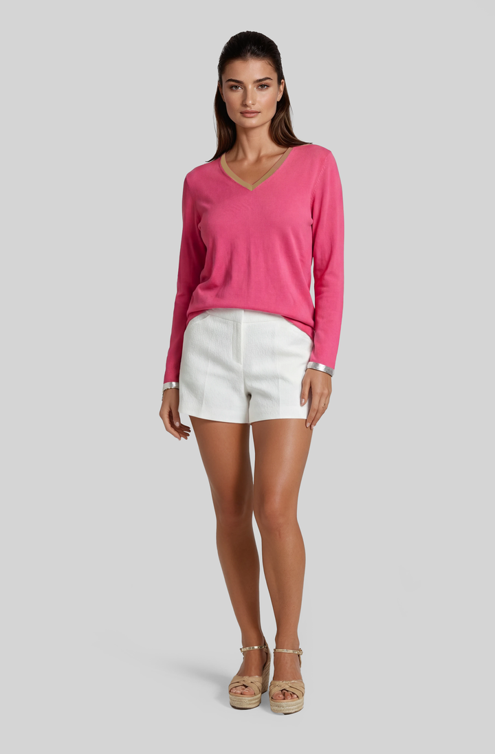 Moon Over Miami Bracelet V-Neck with Foil Accent