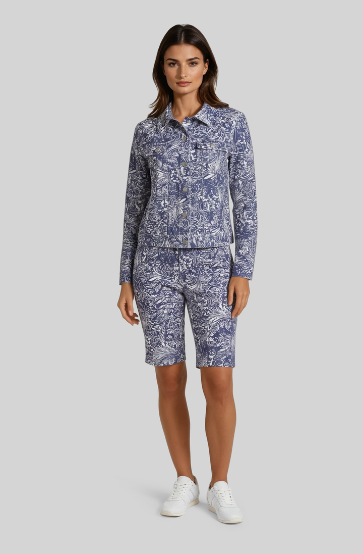 Navy Leaf Harper Short