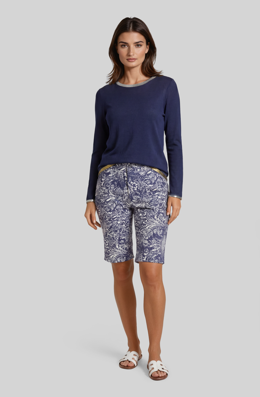 Navy Leaf Harper Short