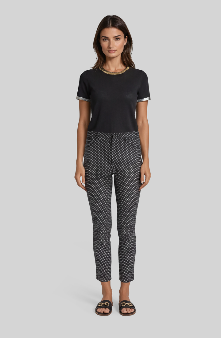 Pin Dot Hayes Slim Crop Jean