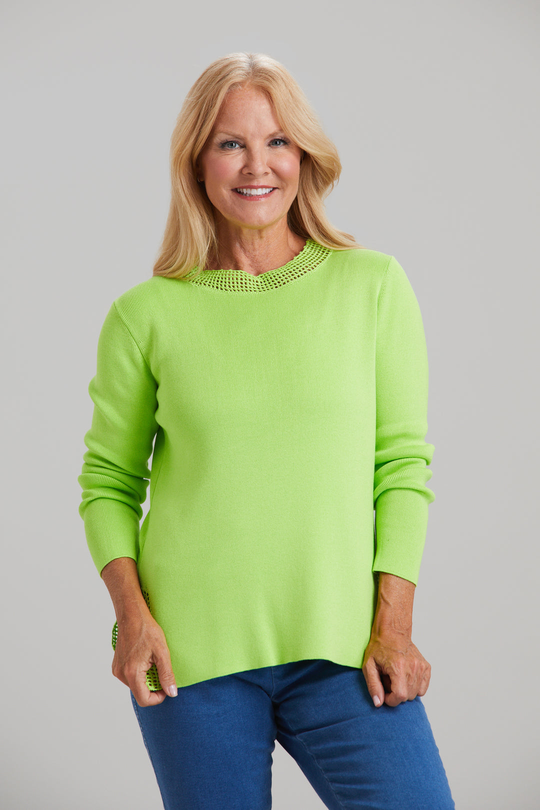 Crochet Detail Crewneck