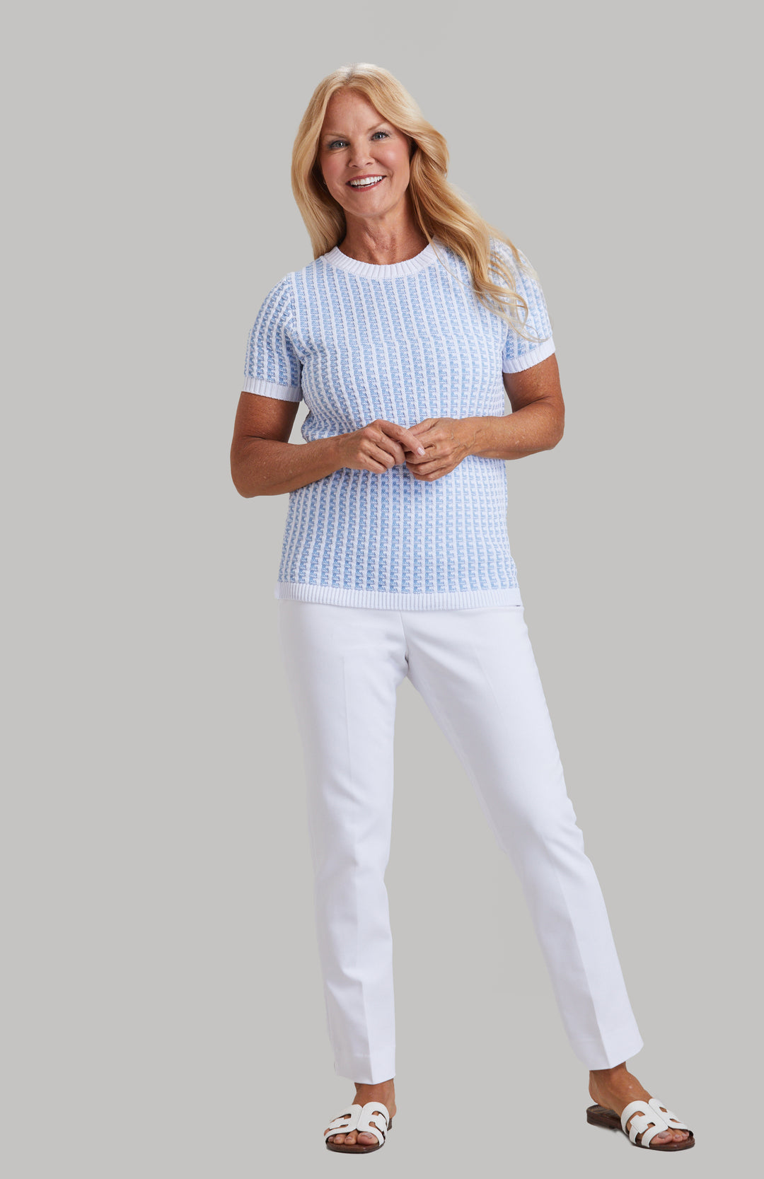 Short Sleeve Knit Crew